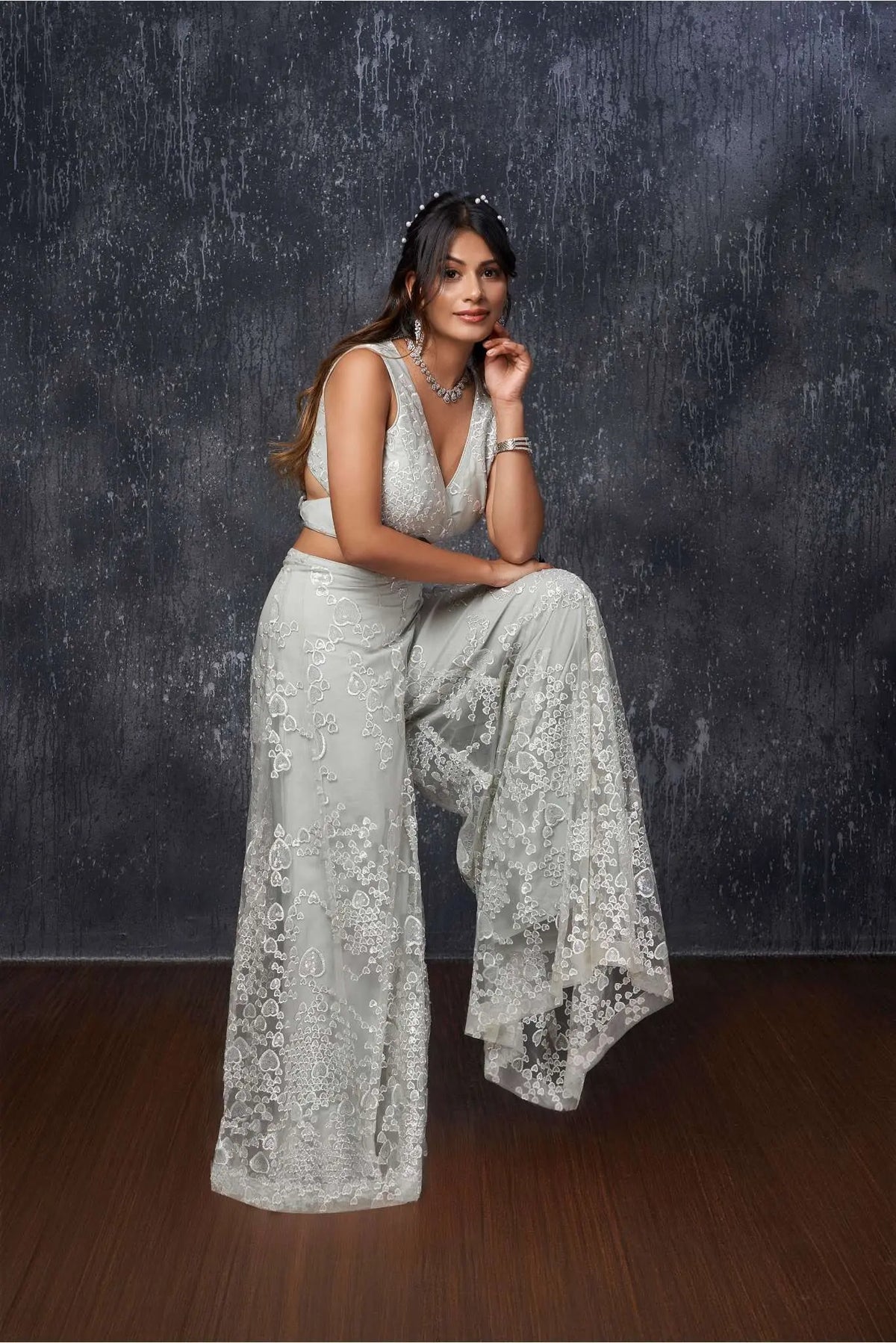 Glacier Gray (Indo-Western Ethnic Set)