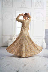 Jaipuri Maharani Lehenga & Jacket With Tube  ( Jacket Tube Lehenga )