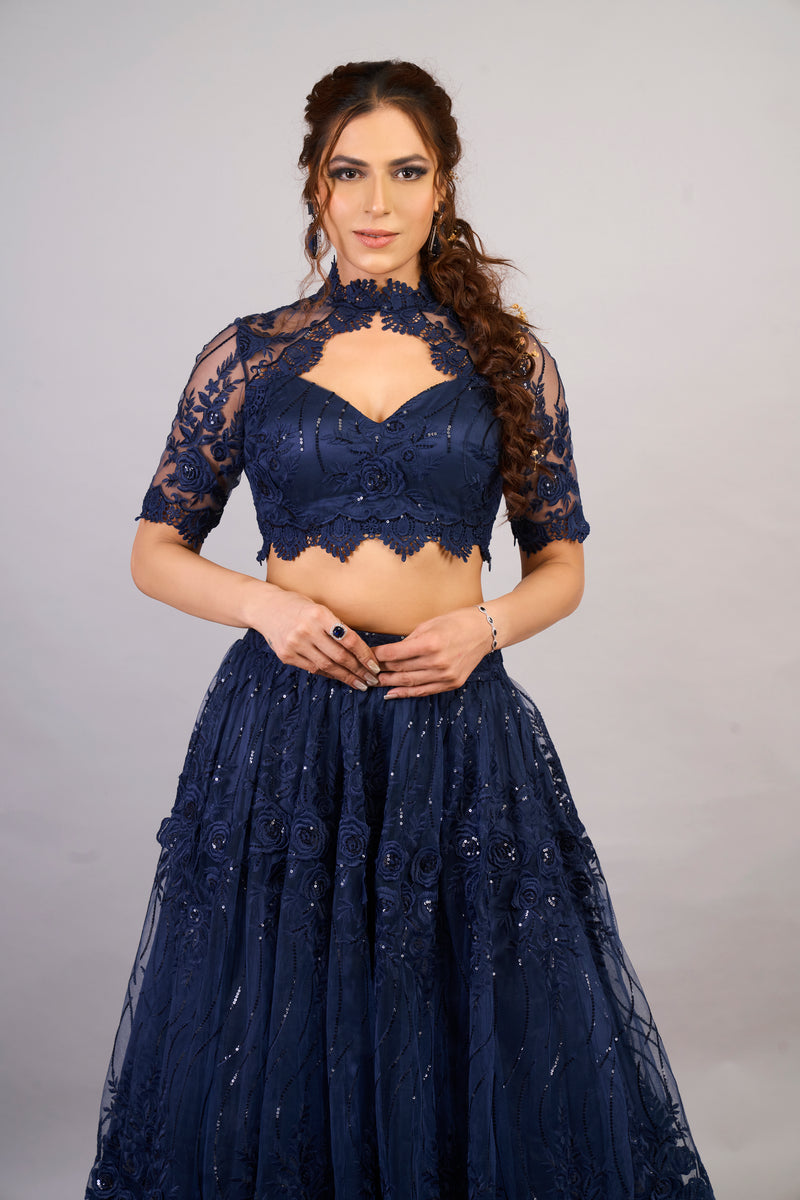 Night Royal Blue Lehenga 