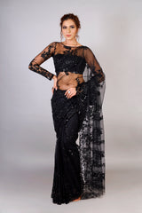 Soot Huda black Saree