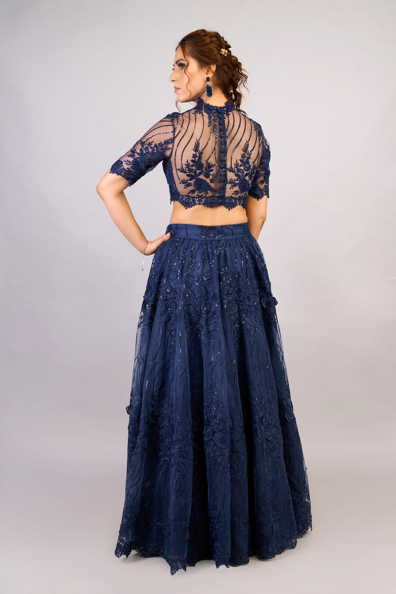 Night Royal Blue Lehenga 