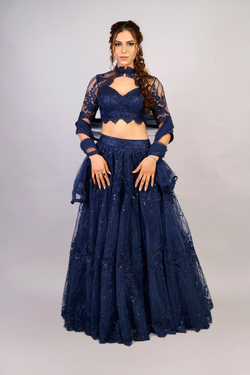 Night Royal Blue Lehenga 